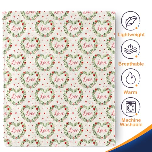 Aimego Love Heart Flannel Blanket, Soft Cozy Home Decor Throw for Couch Sofa Bed Nap, Ideal Valentine/Anniversary/Birthday Gift for Women, 50"x60" - color: A-love Heart Blanket