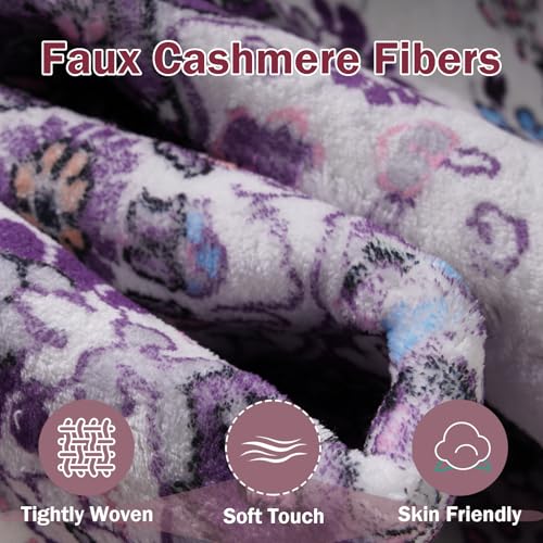HOMORE Area Rug 2x3 Small Rugs for Bedroom, Purple Floral Rug for Entryway, Faux Wool Non Slip Washable Low Pile Indoor Doormat for Entance Kitchen Bedside, Lavender Vintage Rug for Room Decor - color: Purple, size: 2' x 3' (Rectangular)