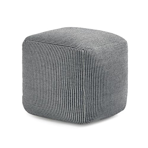 Anji Mountain Pouf Ottoman Foot Rest, Handmade Ottoman Pouf, Comfortable Foot Stool, Decorative Floor Seating for Living Room Decor, Bedroom & Home Décor Accent - Gray Maze - color: Gray Maze