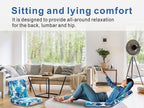 JMGBird Adjustable Floor Chair - 5-Position Gaming & Meditation Cushion with Back Support, Waterproof Blue Palm Leaves Design for Indoor/Outdoor Use
