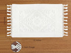 COTTON CRAFT Woven Area Rug - 2 Pack Cotton Jacquard Textured Rug - Boho Farmhouse Rustic Throw Rug with Fringe - Machine Washable Accent Mat for Bedroom Living Room Entryway Nursery - 20x32 - White - color: White - 2 Pack, size: 1'8" x 2'8" (Rectangular)