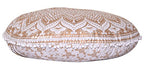 32" Ombre Mandala Bohemian Yoga Meditation Floor Pillow Cover Comfortable Home Cushion Couch Seating Large Zipped Throw Hippie Decorative Ottoman Boho Indian (Golden, 32 inches)