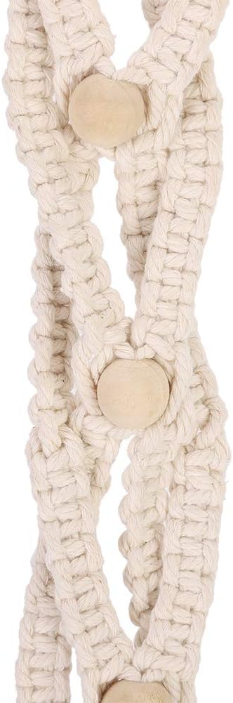 KIMISS Bohemian Style Tassel Flowerpot Plant Hanger - Hand Woven Cotton Rope Hanging Decor for IndoorOutdoor (Work-Woven Cotton Rope Flower Pot mesh Bag)