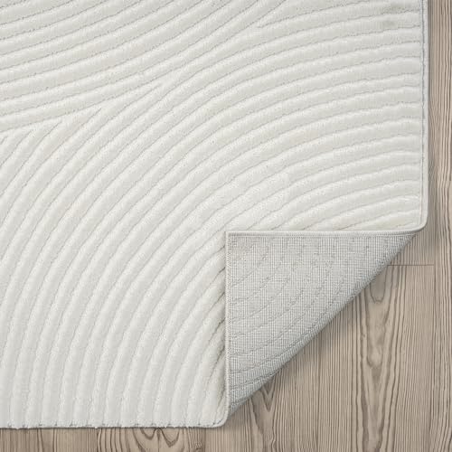 Abani Cream Area Rug for Living Room, Bedroom - Zen Reiki Pattern- 2 x 3 -Durable & Easy to Clean - color: Cream, size: 2' x 3' (Rectangular)