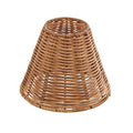 Aspen Creative 51003 Empire Clip-On Chandelier Lamp Shade, Natural Rattan, 3" Top x 6" Bottom x 5" Slant Height - color: Natural - 6"