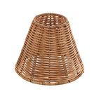 Aspen Creative 51003 Empire Clip-On Chandelier Lamp Shade, Natural Rattan, 3" Top x 6" Bottom x 5" Slant Height - color: Natural - 6"