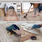 2x8 Washable Hallway Runner Rug – Non-Slip Modern Abstract Neutral Low-Pile Stain-Resistant Carpet Runner for Kitchen Entryway Bedroom Bathroom (Warm Taupe,2x8) - color: Warm Taupe, size: 2' x 8' (Rectangular)