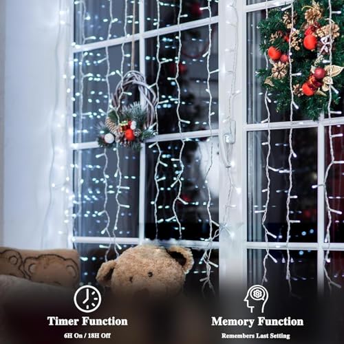 180FT 500LED Extra-Long String Lights Indoor Outdoor Clear Wire, Cold White Christmas String Lights, Plug in Twinkle Fairy Light With Timer and Memory For Wedding Patio Tree Yard Christmas Decorations - color: Cold White, size: 500LED