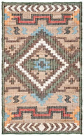 SAFAVIEH Kilim Collection Accent Rug - 2' x 3', Natural & Blue, Handmade Flat Weave Jute, Ideal for High Traffic Areas in Entryway, Living Room, Bedroom (KLM760M) - size: 2' x 3' (Rectangular)