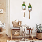 4 inch Hanging Planters for Indoor Plants with Self-Watering Pots, Macrame Wall Plant Hanger | Small Macrame Plant Hanger with Pot, Hanging Wall Planter (2 Pack, 4-inch Pots) - size: Small