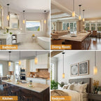 YUYI Alabaster Pendant Light Kitchen Island, H-9.5in Black Pendant Light Fixtures with Natural Marble Shade, Adjustable Ceiling Pendant for Dining Room, Living Room, Bedroom & Bathroom - color: 2-Black, size: 1 Pack