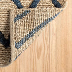 Dash & Albert Marco Navy Jute Soumak Handwoven Rug, 9.5 X 13.5 Feet, Blue Geometric Pattern - color: Marco Navy, size: 9'6" x 13'6" (Rectangular)