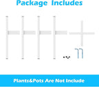 Heavy Plant Stand for 10"-16" Plant Pot Indoor Outdoor Corner, Adjustable Metal Heavy Duty for Large Pot (White 1 Pack)