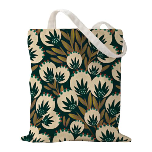 Boho Style Canvas Bag for Women Boho Fashion Tote Bag for Bohemian Lover - color: Midnightbloom Bag