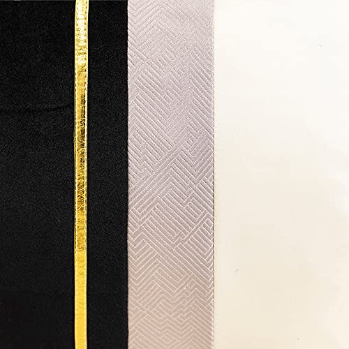 Avigers 22 x 22 Inches Black White Gold Leather Striped Patchwork Velvet Cushion Case Luxury Modern Throw Pillow Cover Decorative Pillow for Couch Living Room Bedroom Car - color: Black, size: 22" x 22" (Pack of 1)