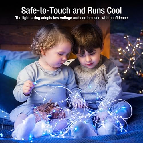 6 Pack Fairy Lights Battery Operated - 7ft 20 Led Twinkle Lights 3 Modes, Bulk Mini String Lights Waterproof for Mason Jars Vases DIY Party Wedding Decoration Christmas -Blue and White - color: Blue and White, size: 6 Pack