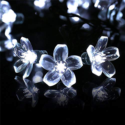 FULLBELL LED Lights for Bedroom Flower String Lights 33 Feets 100 LED Memory String Lights Indoor Outdoor Fairy Lights Bedroom Wedding Party Wall Home Decor Tiktok Trends Items (White) - color: Cool White