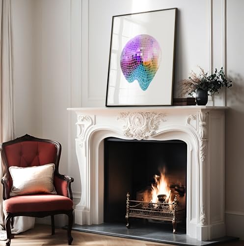 Poster Master Melting Ball Print - Retro Rainbow Disco Poster - Trendy & Preppy Art - Modern Wall Design - Chic Boho Art - Great Dorm or Nightclub Wall Decor - 11x14 UNFRAMED Wall Art - color: Style-04, size: 11"L x 14"W