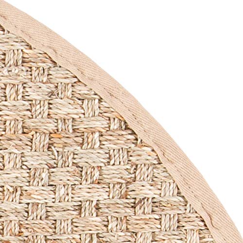 SAFAVIEH Area Rug 3' Round - Natural Fiber Collection - Natural & Beige, Seagrass, Basketweave Pattern with Border (NF114A) - color: Natural/Beige, size: 3' (Round)