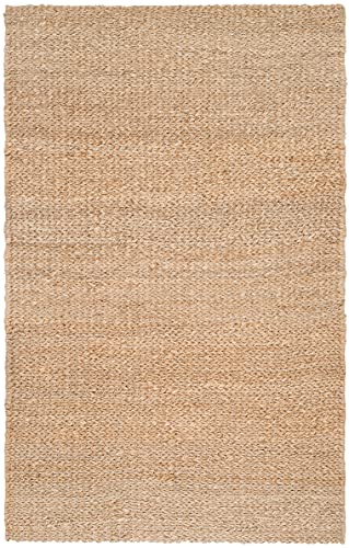 SAFAVIEH Natural Fiber Collection Area Rug - 6' x 9', Natural, Handmade Farmhouse Jute, Ideal for High Traffic Areas in Living Room, Bedroom (NF732A) - size: 6' x 9' (Rectangular)