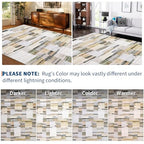 Garvee Washable Runner 2x6 Runner Rug Kitchen Rugs Non Slip Washable Modern Geometric Entryway Rug Soft Low Pile Boho Bathroom Rugs Stain Resistant Carpet for Laundry Bedroom 2'x6' Khaki - color: Grey Multi, size: 2' x 6' (Runner)