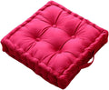 vctops Square Chair Pad Pillow with Handle Super Soft Floor Tatami Seat Cushion Thick Velvet Chair Pads Cushion for Kitchen Dining Office Chair (Rose,17"x17")