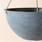 LA JOLIE MUSE Large Hanging Planters for Outdoor Plants - Hanging Flower Pots Weathered Gray (13.2 Inch, Set of 2) - color: Gray