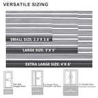 Black and White Striped Rugs, 28”x 43” Outdoor Indoor Front Porch Door Mats Cotton Hand-Woven Layered Area Rug Doormat for Entryway Patio Entryway Laundry Bedroom Living Room