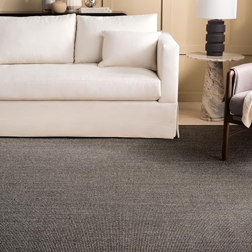 Martha Stewart x SAFAVIEH Area Rug Collection - 9' x 13', Charcoal, Sisal & Jute, Farmhouse Style, Ideal for Living Room, Bedroom, Office, Dining Space (MSR9501F) - color: Charcoal, size: 9' x 12' (Rectangular)