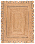 SAFAVIEH Area Rug 8x10 - Natural Fiber Collection - Large - Natural & Grey, Handmade Jute, Ideal for Living Room, Bedroom, Dining Space (NFB125F) - color: Natural/Grey, size: 8' x 10' (Rectangular)