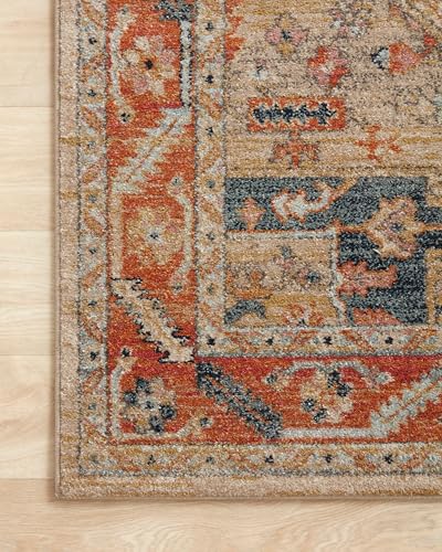 Loloi Jocelyn Collection JOC-01 Sand/Multi 7'-10" x 10' .38" Thick Area Rug - color: Sand / Multi, size: 7'10" x 10' (Rectangular)