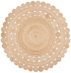 SAFAVIEH Natural Fiber Collection Area Rug - 11' Round, Natural, Handmade Boho Country Charm Jute, Ideal for High Traffic Areas in Living Room, Bedroom (NFB308A) - size: 11' (Round)