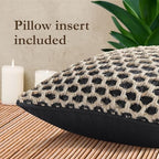 Boho Living 18x18 Black Throw Pillow Covers with Pillow Insert Included, Pack of 1 - color: Black, size: (1) 18" x 18" Pillow Cover With Insert