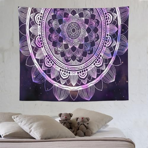 HZOHNAGO Mandala Tapestry Abstract Ancient Geometric Star Field Colorful Galaxy Pattern Printed Wall Tapestry Watercolor Abstract Wall Hanging for Bedroom Living Room Dorm 60" W x 50" H - color: Mandala-1, size: 60"L x 50"W