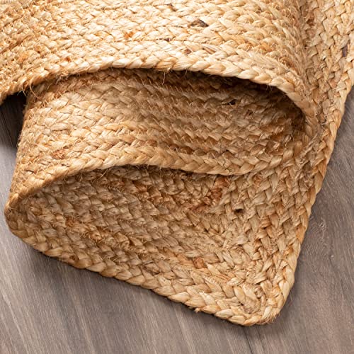 Savi Home Natural Jute Rug 3x5 Ft – Handwoven Braided Area Rug for Kitchen, Living Room & Bedroom – Eco-Friendly, Durable, Washable Woven Floor Mat – 36x60 Inch Rustic Farmhouse Décor - color: Natural, size: 3' x 5' (Rectangular)