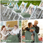 Buryeah 12 Pcs Flannel Throw Blanket Bulk 50 x 60 in Sleepover Blanket Outdoor Wedding Throw Lightweight, Oeko-tex Standard 100 Certified for Sofa Homeless Gifts (Olive Green) - color: Olive Green