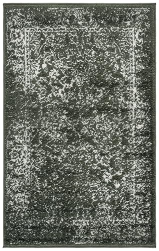 SAFAVIEH Adirondack Collection Area Rug - 2'6" x 4', Dark Green & Ivory, Distressed Vintage Floral Design, Non-Shedding & Easy to Clean, Ideal for Hallway, Foyer, Entryway, Accent Space (ADR109Y) - color: Dark Green/Ivory, size: 2'6" x 4' (Rectangular)