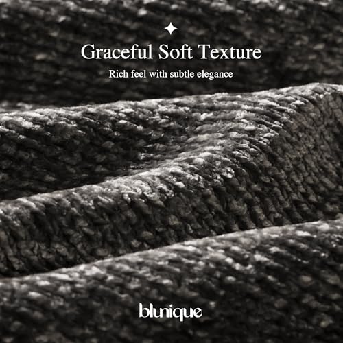 Chenille Throw Blanket for Couch, Cozy Soft Blanket Lightweight Decorative Throw for Living Room Sofa Chair, Stylish Home Decor, Ideal for Gifting, Dark Grey 50"x60" - color: Dark Grey, size: Throw