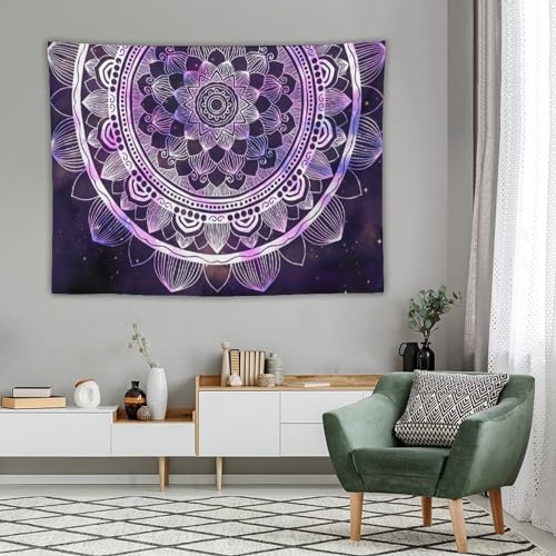 HZOHNAGO Mandala Tapestry Abstract Ancient Geometric Star Field Colorful Galaxy Pattern Printed Wall Tapestry Watercolor Abstract Wall Hanging for Bedroom Living Room Dorm 80" W x 60" H - color: Mandala-1, size: 80"L x 60"W