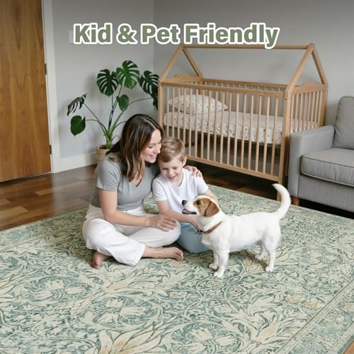 Vintage Floral Entryway Rug 2X3 Rugs,Soft Non-Slip Machine Doormat for Entrance,Stain Resistant Small Area Rug for Bedroom, Kitchen, Laundry, Bathroom - color: Green, size: 2' x 3' (Rectangular)