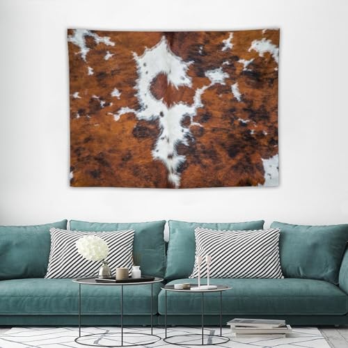 DDCBNS Cow Print Tapestry Wall Hanging Black White Brown Farm Animal Skin Wall Hanging Tapestry Wall Art Home Décor for Bedroom Living Room Dorm Wall Décor 40" x 30" - color: Animal Skin_7, size: 40"L x 30"W