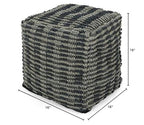 Foamma Pouf Ottoman Teal Blue, 16"x16"x16" - Square Ottoman Foot Rest for Living Room and Bedroom, Pouf Footstool, Foot Rest for Couch, Boho Furniture for Home - color: Teal Blue