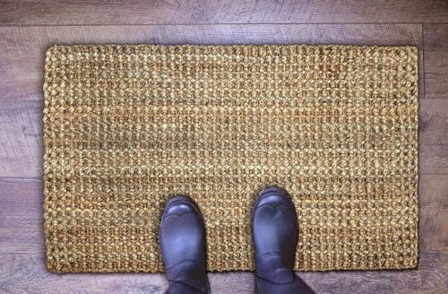 IRONGATE Jute Handspun Area Rug - Premium Jute Handwoven Reversible Chunky Textured Tan Beige Neutral Throw Accent Rug Carpet - Rustic Farmhouse Living Room Bedroom Den Study Décor -24" x 36" Natural - size: 24 x 36 Inch
