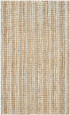 SAFAVIEH Area Rug 2x3 - Natural Fiber Collection - Grey & Natural Brown, Handmade Jute, Farmhouse Style, Chunky Textured Thick Pile (NF447K) - color: Grey/Natural, size: 2' x 3' (Rectangular)