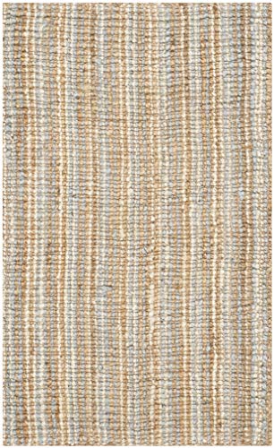 SAFAVIEH Area Rug 2x3 - Natural Fiber Collection - Grey & Natural Brown, Handmade Jute, Farmhouse Style, Chunky Textured Thick Pile (NF447K) - color: Grey/Natural, size: 2' x 3' (Rectangular)