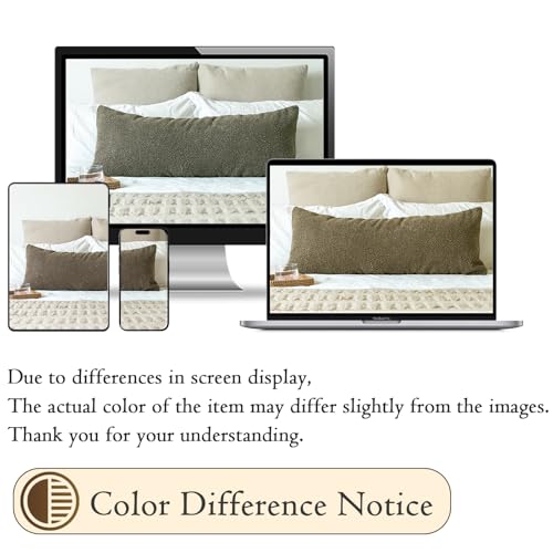 JoraLion 14x36 inch Boucle Lumbar Pillow Cover, Dark Brown Woven Texture Neutral Long Pillow Cover Breathable Cushion Case for Couch Sofa Bed Living Room Home Decor (Cover Only) - color: Brown, size: 36" x 14" (Pack of 1)