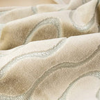 Yangest Beige Throw Pillow Cover Wavy Cushion Cover Modern Zippered Rectangular Pillowcase for Sofa Couch Bedroom Living Room Home, 12x20 Inch - color: Beige, size: 20" x 12" (Pack of 1)