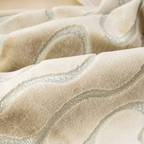 Yangest Beige Throw Pillow Cover Wavy Cushion Cover Modern Zippered Rectangular Pillowcase for Sofa Couch Bedroom Living Room Home, 12x20 Inch - color: Beige, size: 20" x 12" (Pack of 1)
