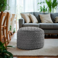 Asuprui 20x14 Inch Unstuffed Ottoman Pouf Cover – Lightweight Foot Rest, Floor Bean Bag Chair, Storage Pouf for Living Room, Bedroom & Balcony (Filler Not Included) (Gray) - color: Grey