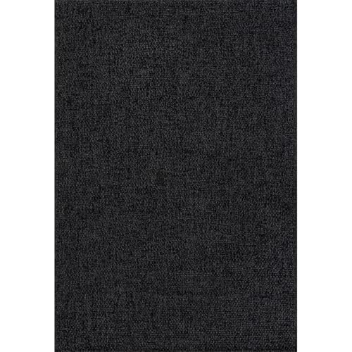 Easy Jute Rug 4x6 Indoor Outdoor Natural Rugs Solid Fiber Rug Woven Area Rug Boho Easy Clean Inside Carpet for Living Room Bedroom Dining Room Hallway or Outdoor Patio Porch (4 X 6 Dark Grey) - color: Dark Grey, size: 4' x 6' (Rectangular)